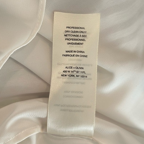 Alice + Olivia Zuri Abstract Square Neck Pleated Flowy Chiffon Midi Dress Sz XS - Picture 13 of 13